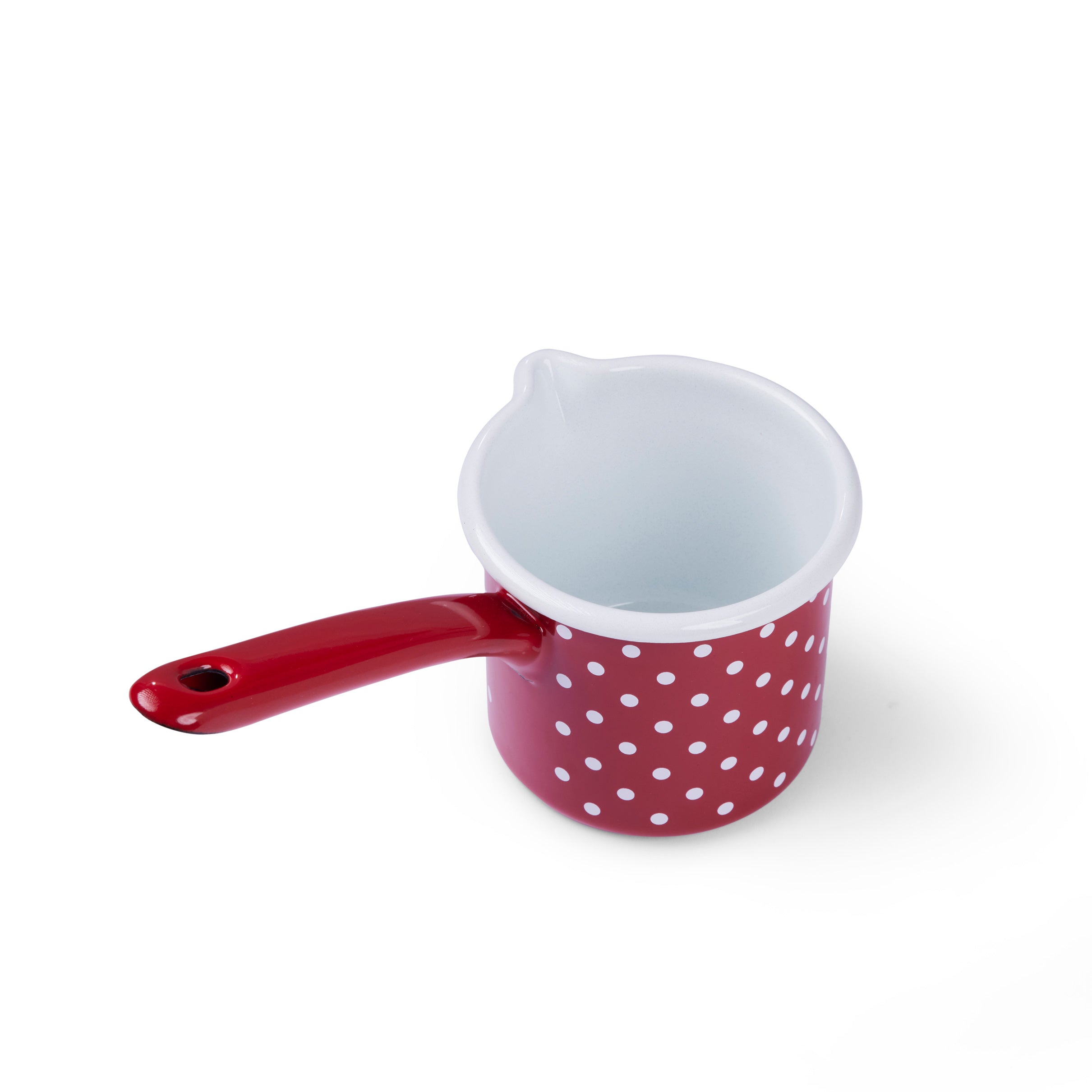 Gewürzhaus - Milk Pot w Handle 10cm/0.75L Red Polka Dots