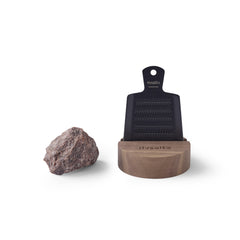 Salt Grater with Walnut Stand & Kala Namak Black Salt