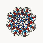 Gewürzhaus - White, Red & Blue Flowers Turkish Trivet