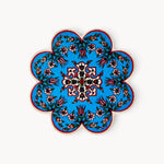 Gewürzhaus - Turquoise with Red & White Flowers Trivet