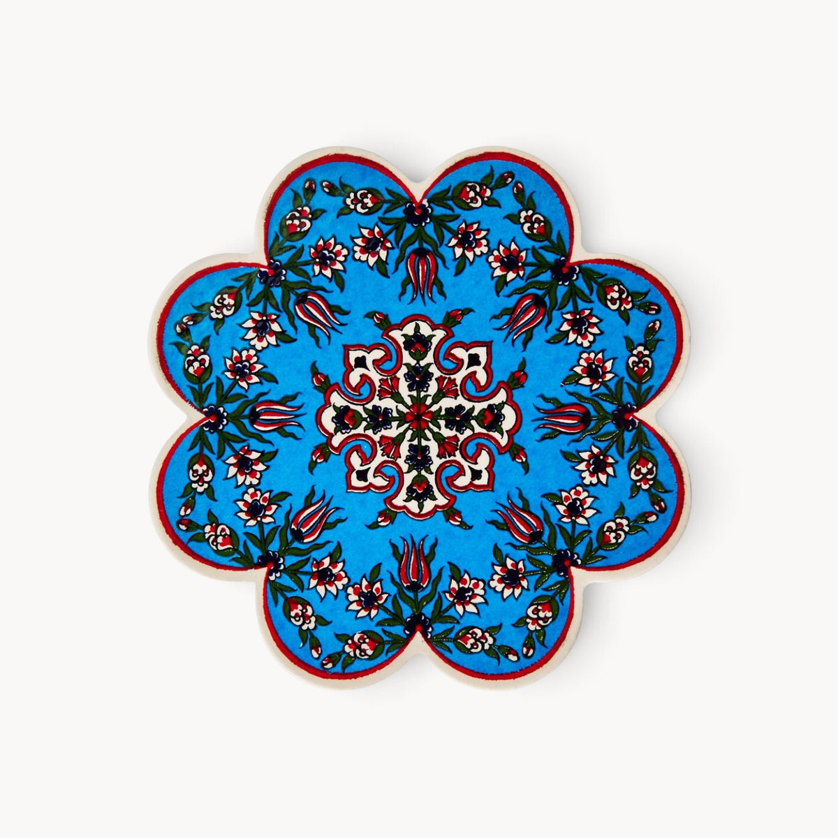 Gewürzhaus - Turquoise with Red & White Flowers Trivet