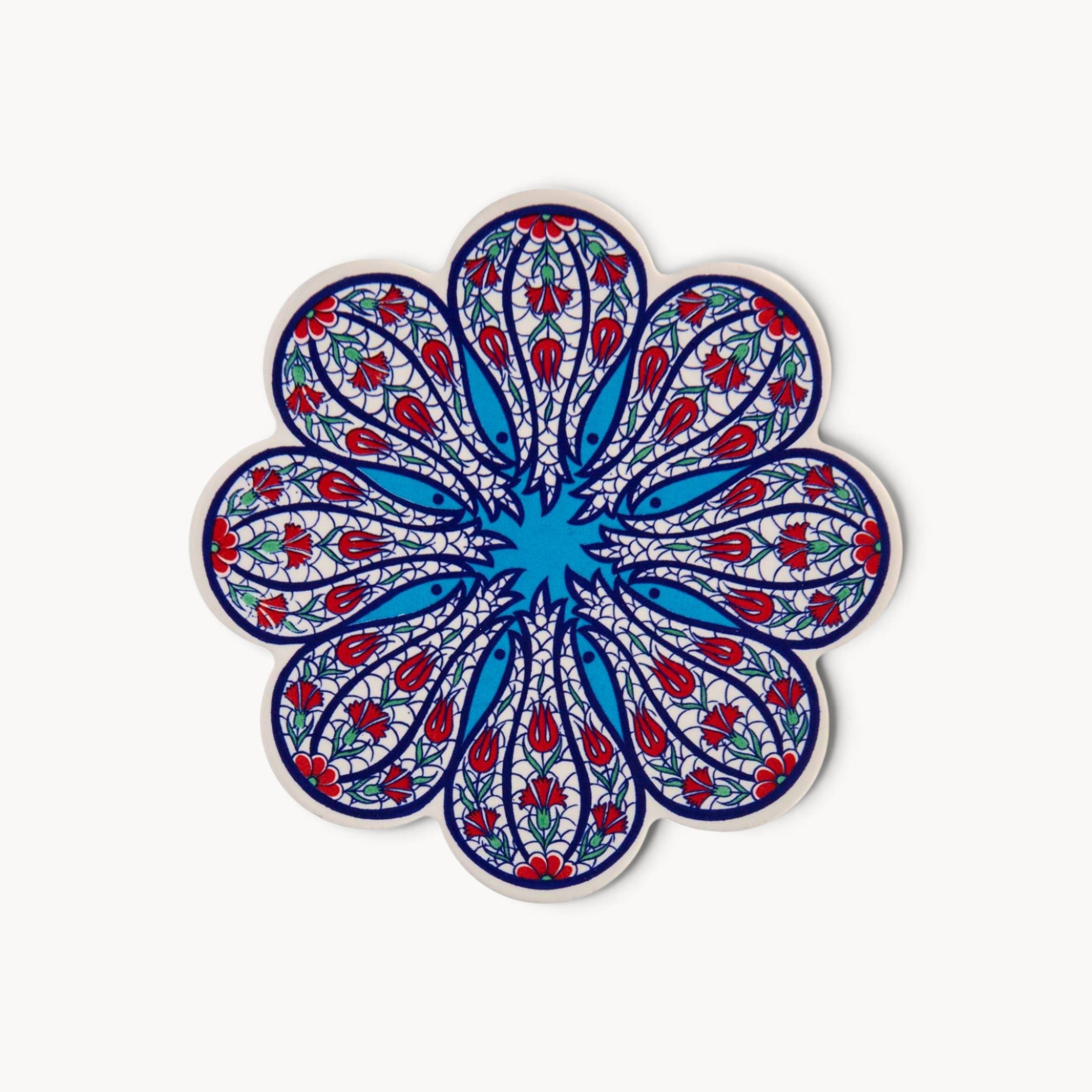 Gewürzhaus - Blue, White & Red Flower Trivet
