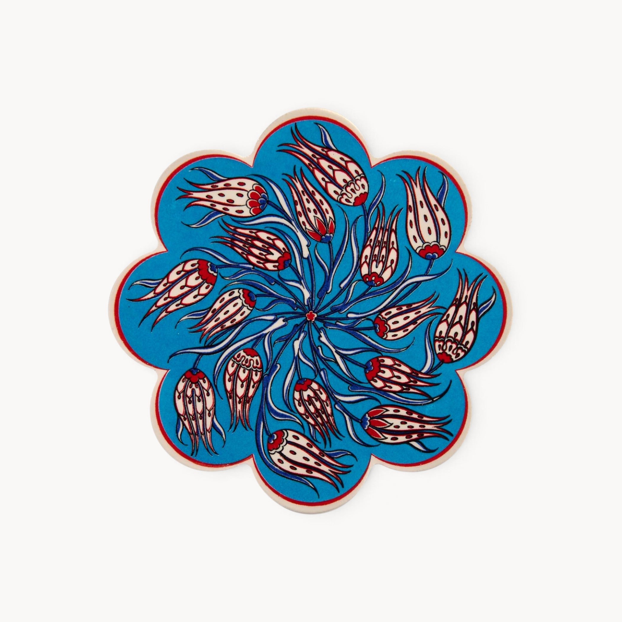 Gewürzhaus - Blue with Dotted White Flower Trivet