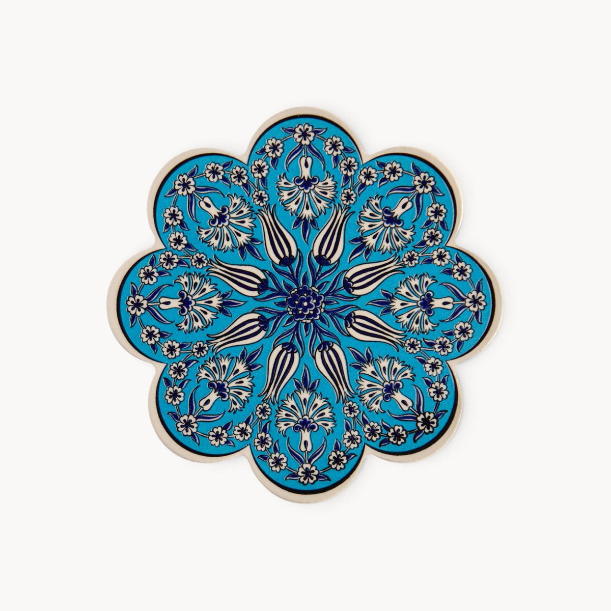 Gewürzhaus - Light Blue with Blue & White Flower Trivet