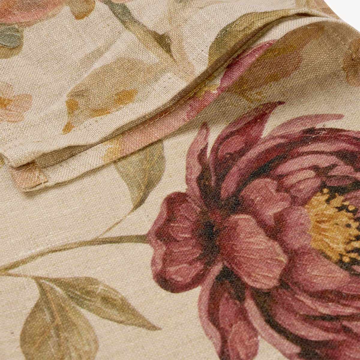 Linen Tea Towel - Vintage Roses