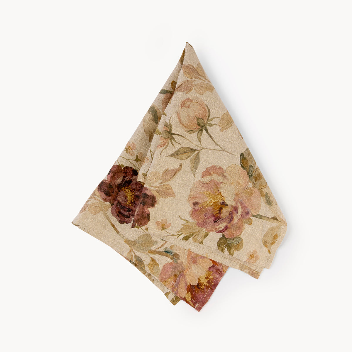 Linen Tea Towel - Vintage Roses