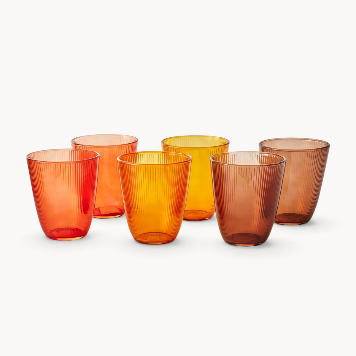 Gewürzhaus - Vintage Striped French Glasses 310ml - Set of 6