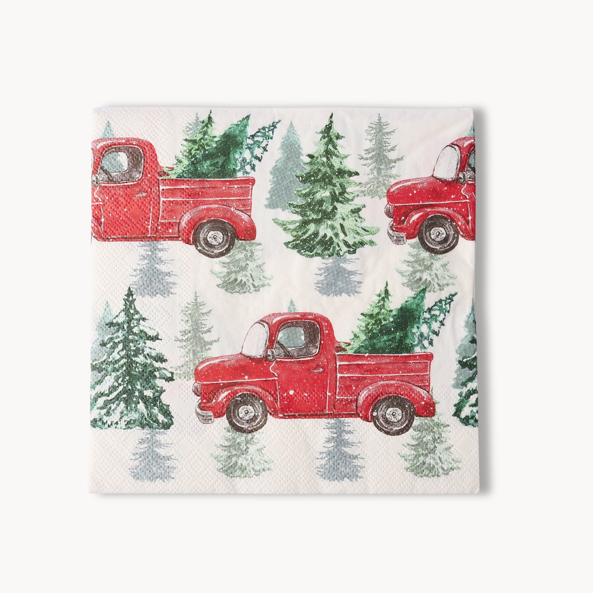 Red Truck with Trees Napkins 20pk