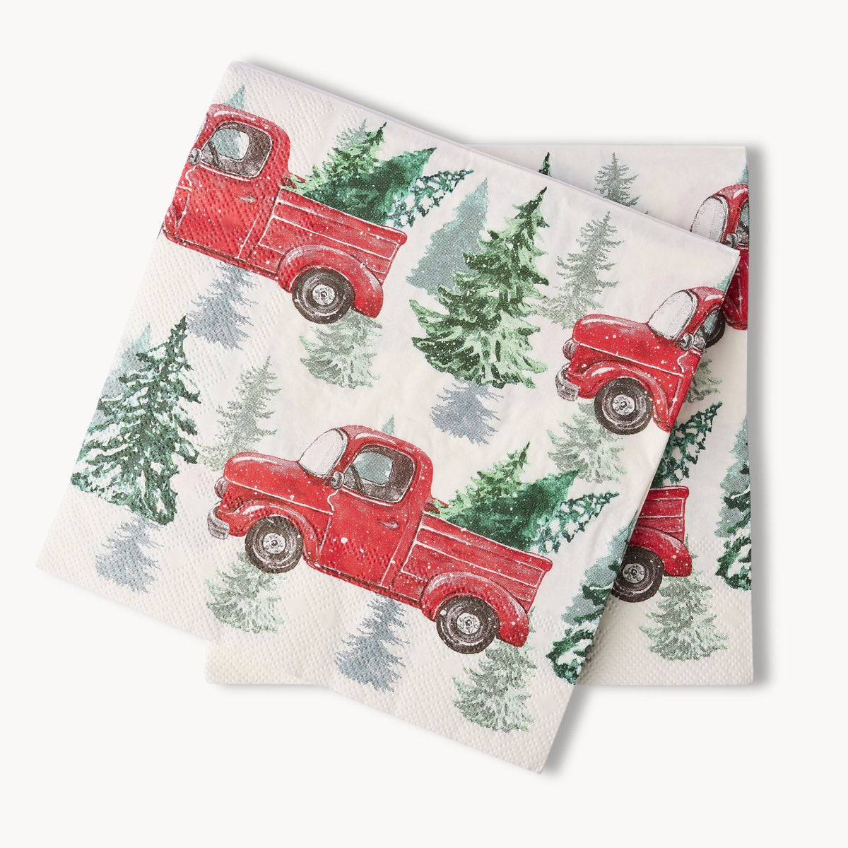 Red Truck with Trees Napkins 20pk
