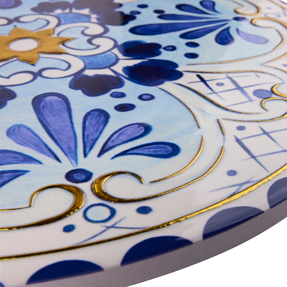 Amalfi Rosetta Ceramic Cheese Board - Sky Blue