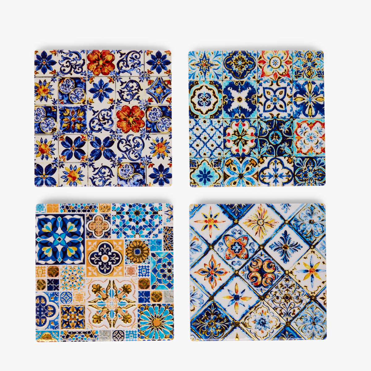 Sicilia Mercato Ceramic Coasters - Set of 4
