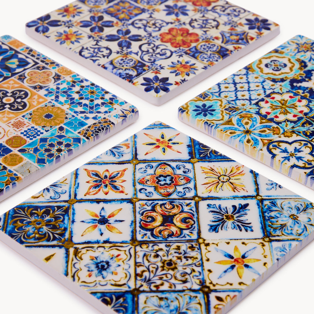 Sicilia Mercato Ceramic Coasters - Set of 4