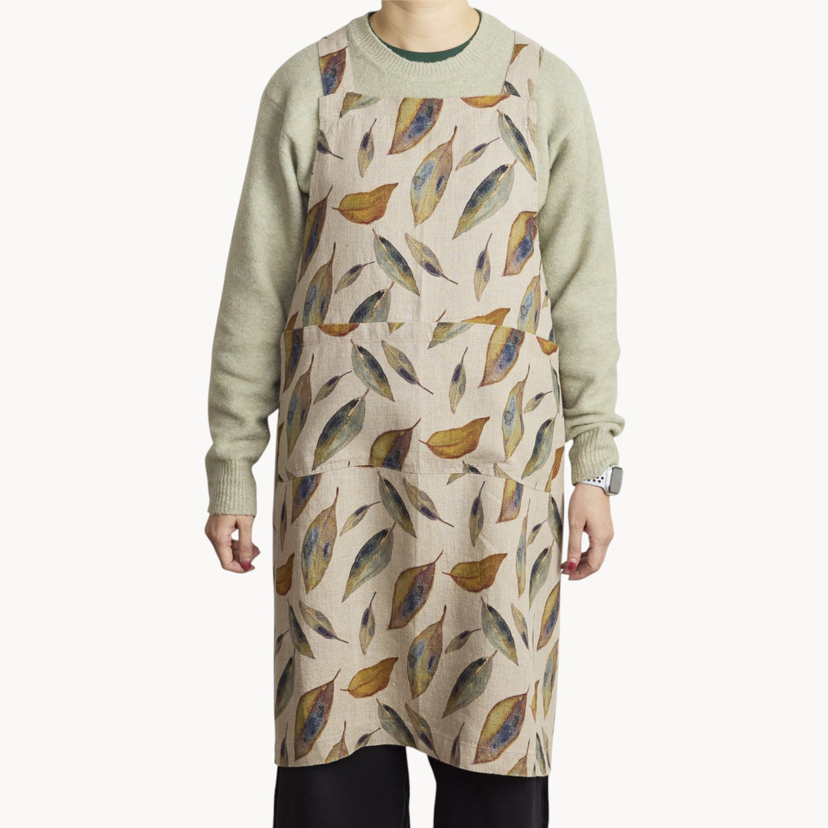 Gewürzhaus - Linen Crossback Apron - Golden Fall on Natural