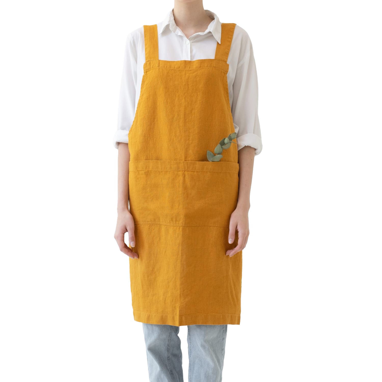 Gewürzhaus - Linen Crossback Apron Mustard