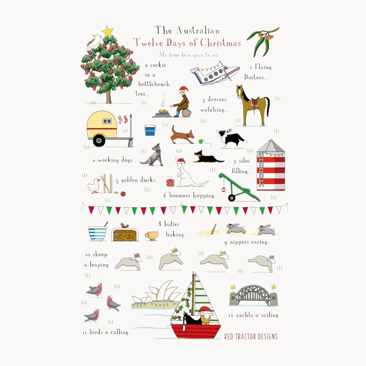 Gewürzhaus - 12 Days of Christmas Tea Towel