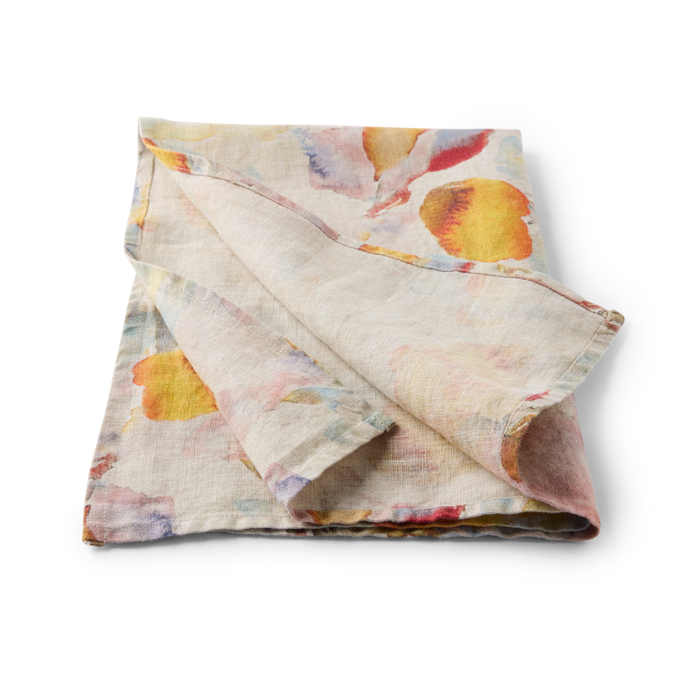 Gewürzhaus - Linen Tea Towel - Orange Flow on Natural