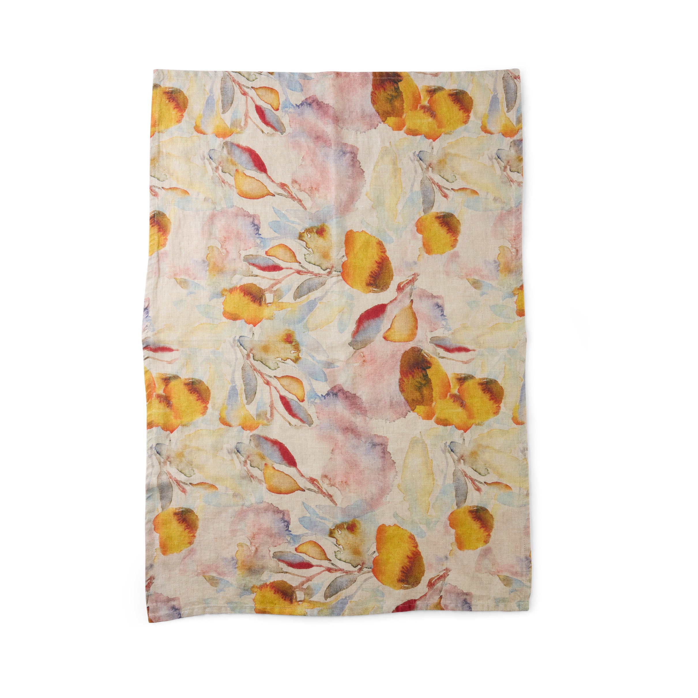 Gewürzhaus - Linen Tea Towel - Orange Flow on Natural