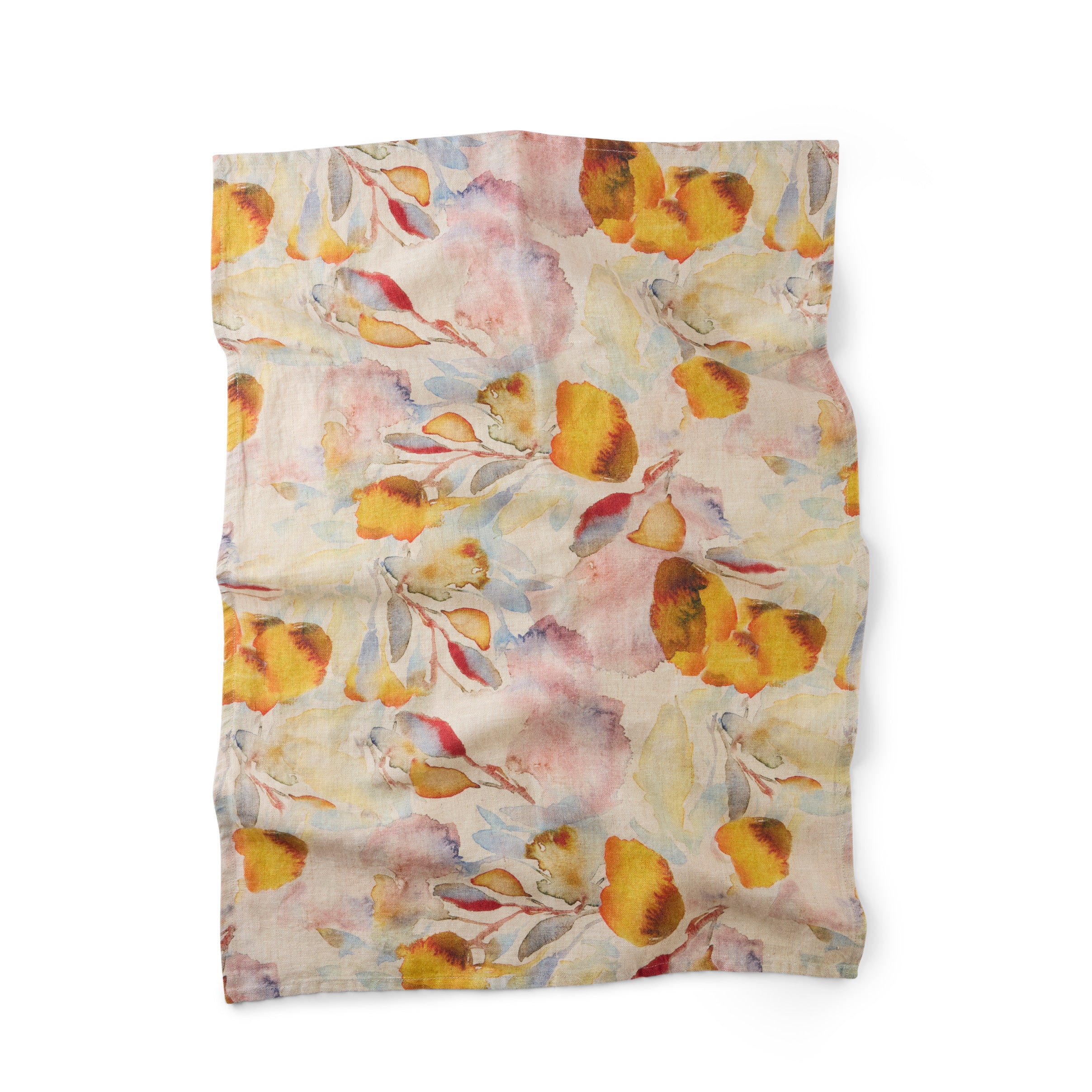 Gewürzhaus - Linen Tea Towel - Orange Flow on Natural