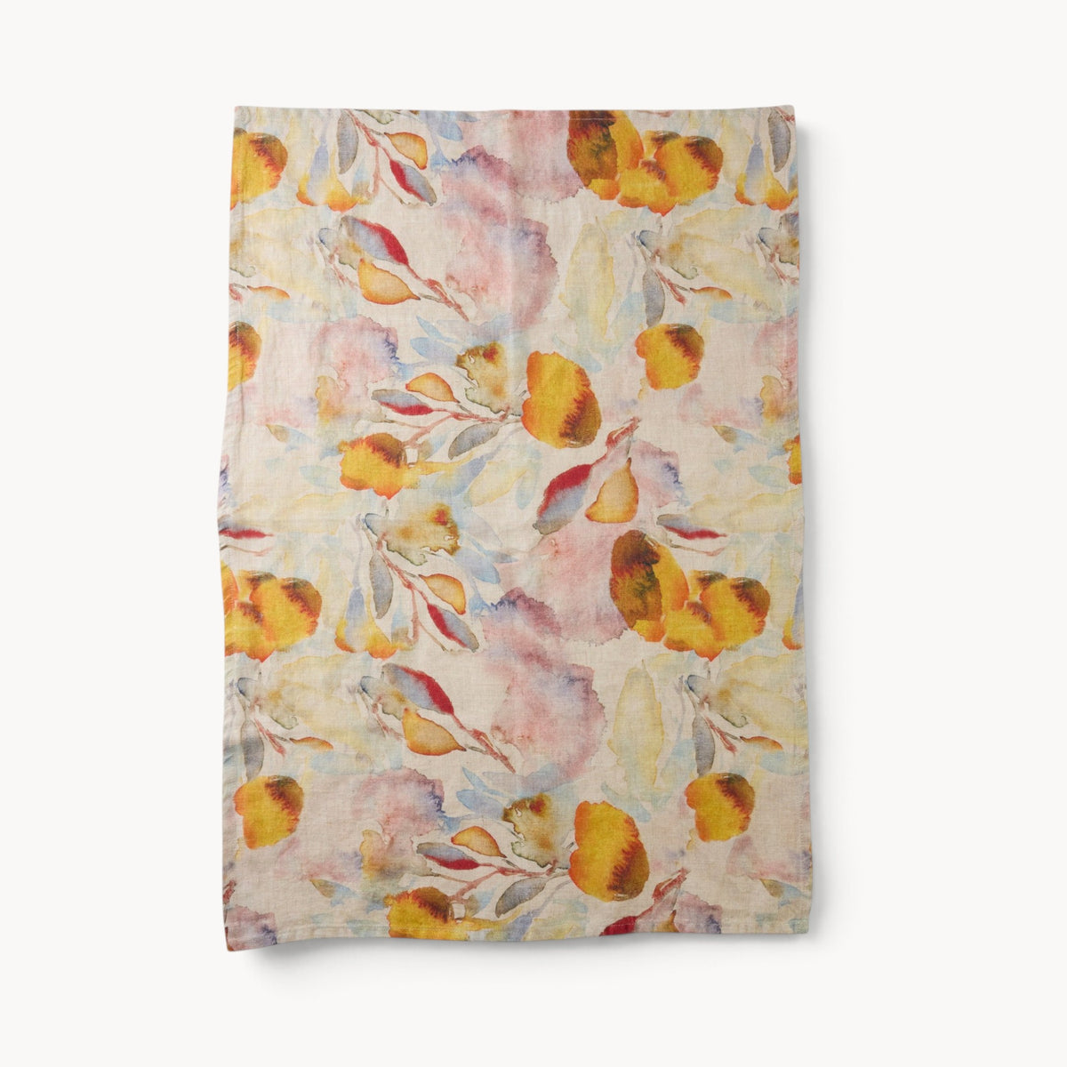 Gewürzhaus - Linen Tea Towel - Orange Flow on Natural