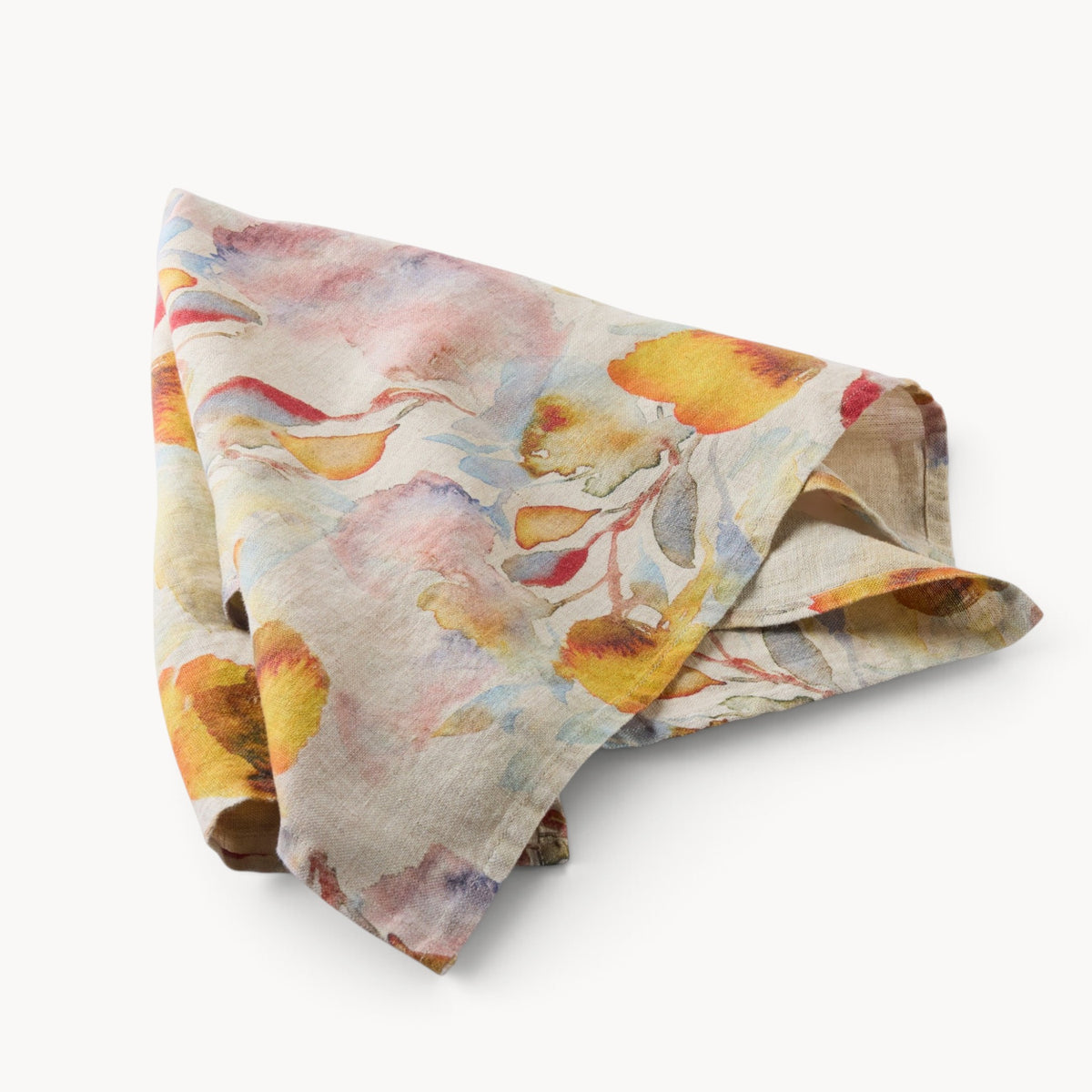 Gewürzhaus - Linen Tea Towel - Orange Flow on Natural