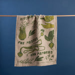 Gewürzhaus - tea towel with green messes and memories design 