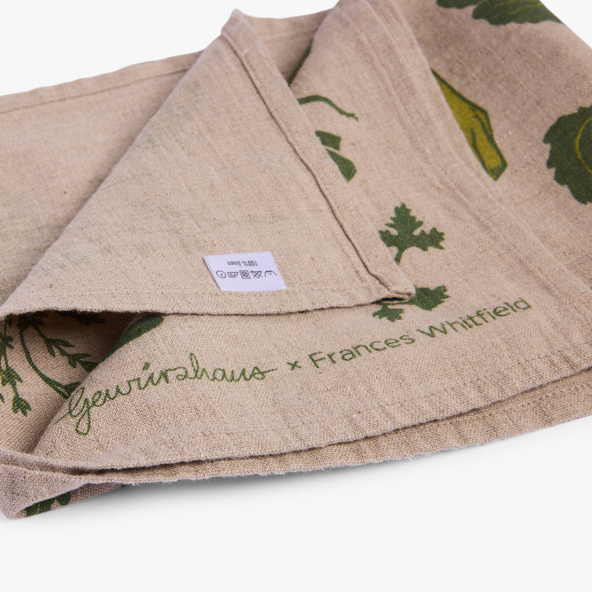 Gewürzhaus - tea towel with green messes and memories design 