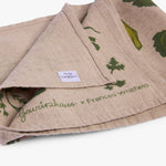 Gewürzhaus - tea towel with green messes and memories design 
