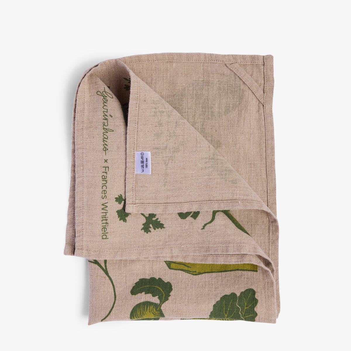 Gewürzhaus - tea towel with green messes and memories design 
