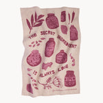 Gewürzhaus - Tea towel with purple secret ingredient design