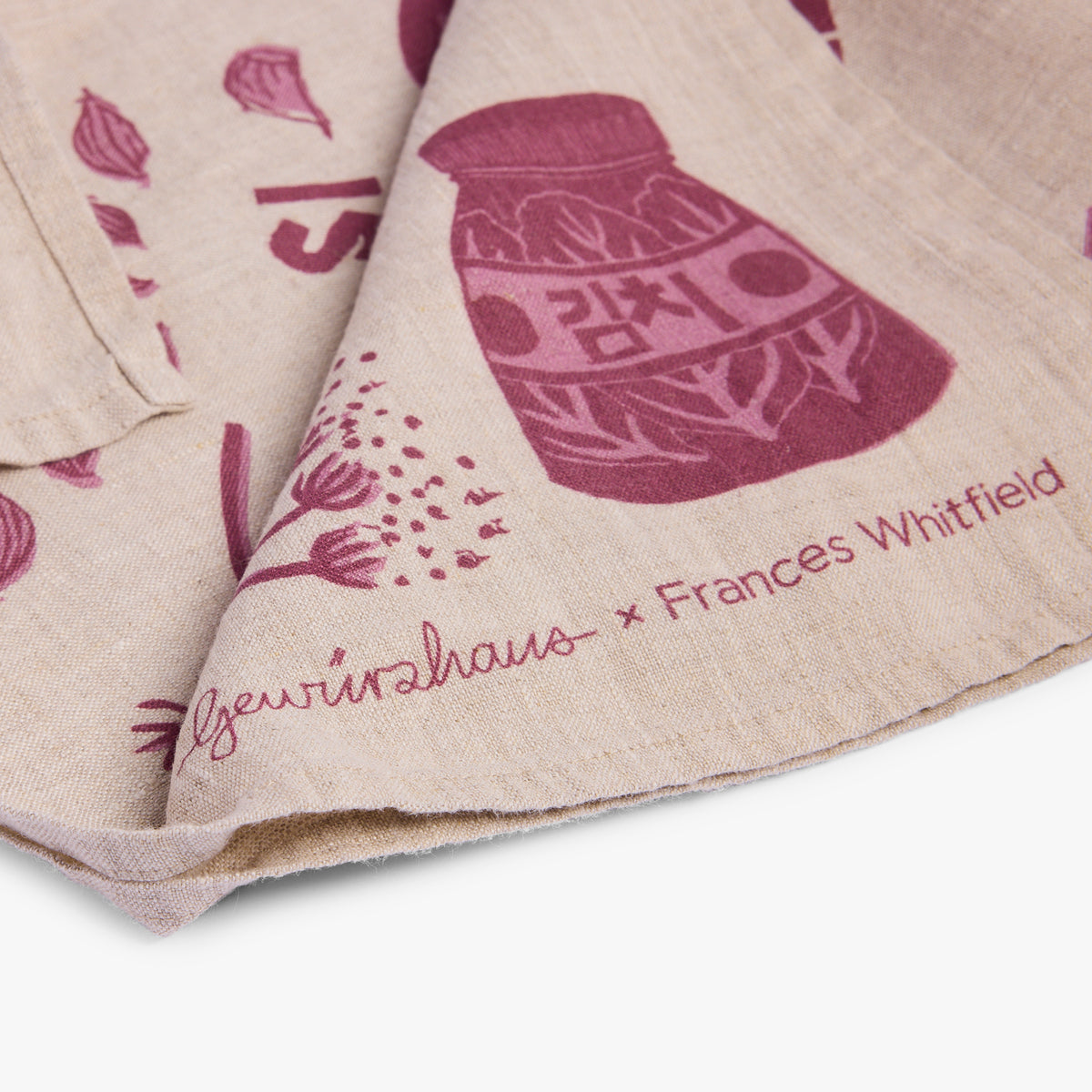 Gewürzhaus - Tea towel with purple secret ingredient design
