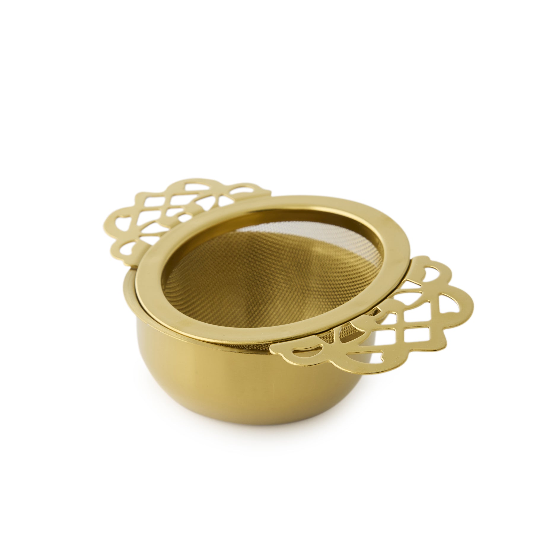 Gewürzhaus Lace Tea Strainer Gold