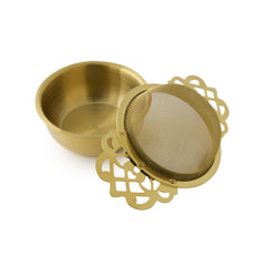 Gewürzhaus Lace Tea Strainer Gold