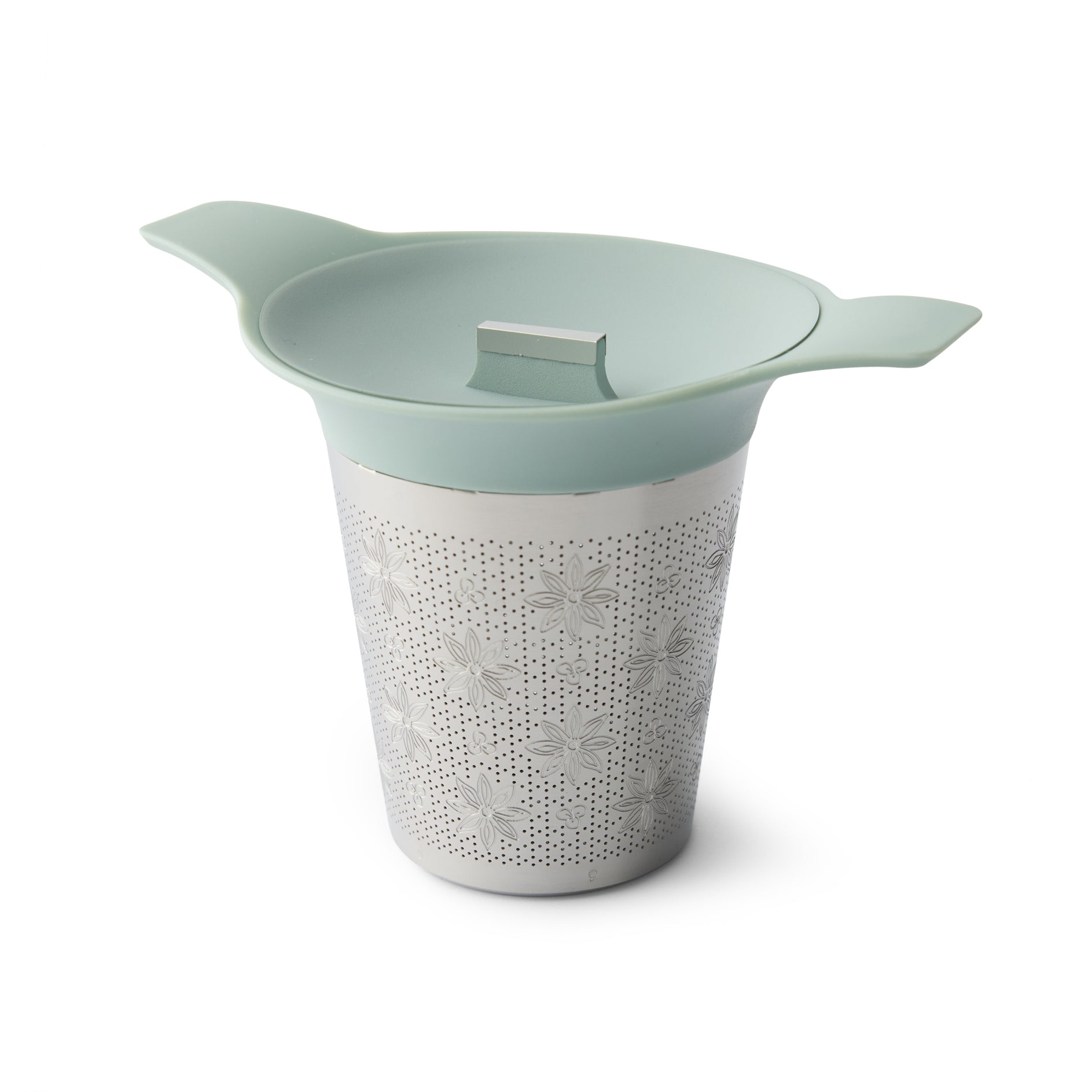 Gewürzhaus Tea Strainer Two Handle With Grey Lid