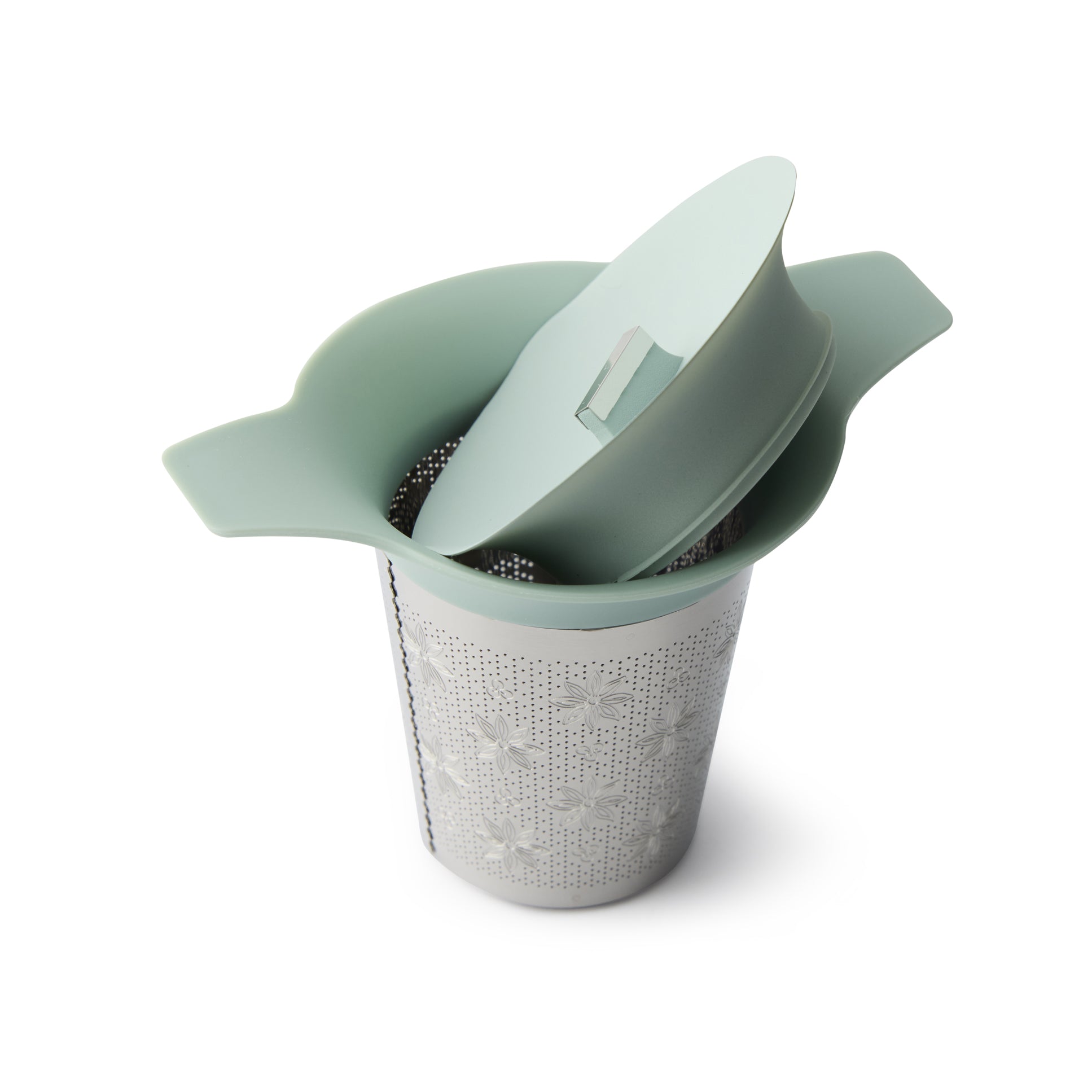 Gewürzhaus Tea Strainer Two Handle With Grey Lid