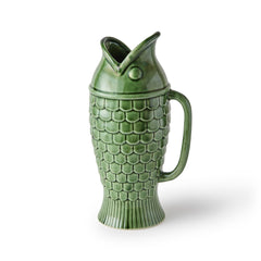 Fish Ceramic Jug Green