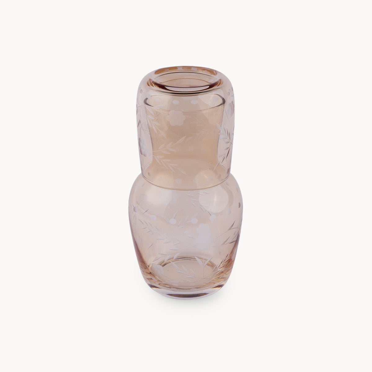Gewürzhaus - Botanica Etched Carafe & Glass Set - Almond colour