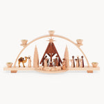 Gewürzhaus - Candle Arch, Nativity Scene with Camel, Natural, Pyramid Candles
