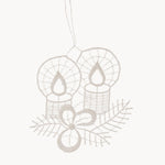 Gewürzhaus - Hanging Ornament, Lace, Candles (2) with Clover