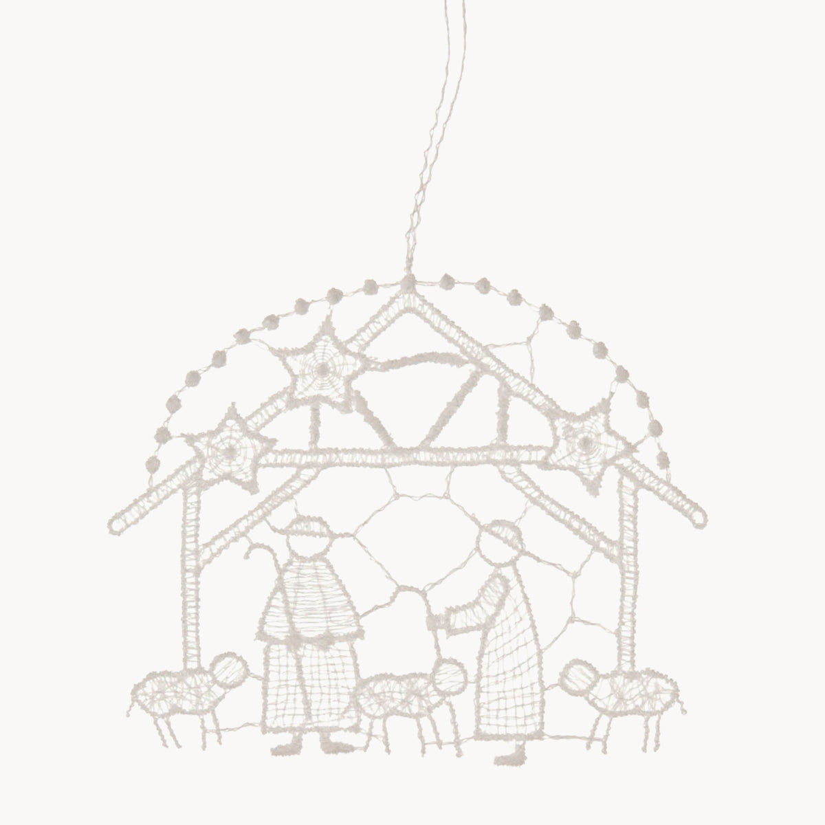 Gewürzhaus - Hanging Ornament, Lace, Shepherds with Flock