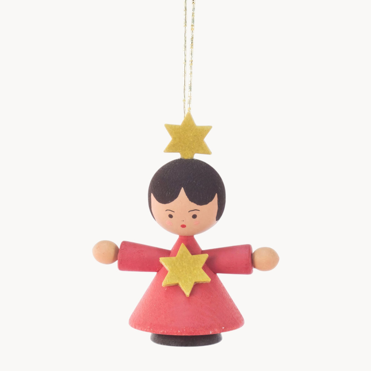 Gewürzhaus - Hanging Ornament, Angel with Star, Red