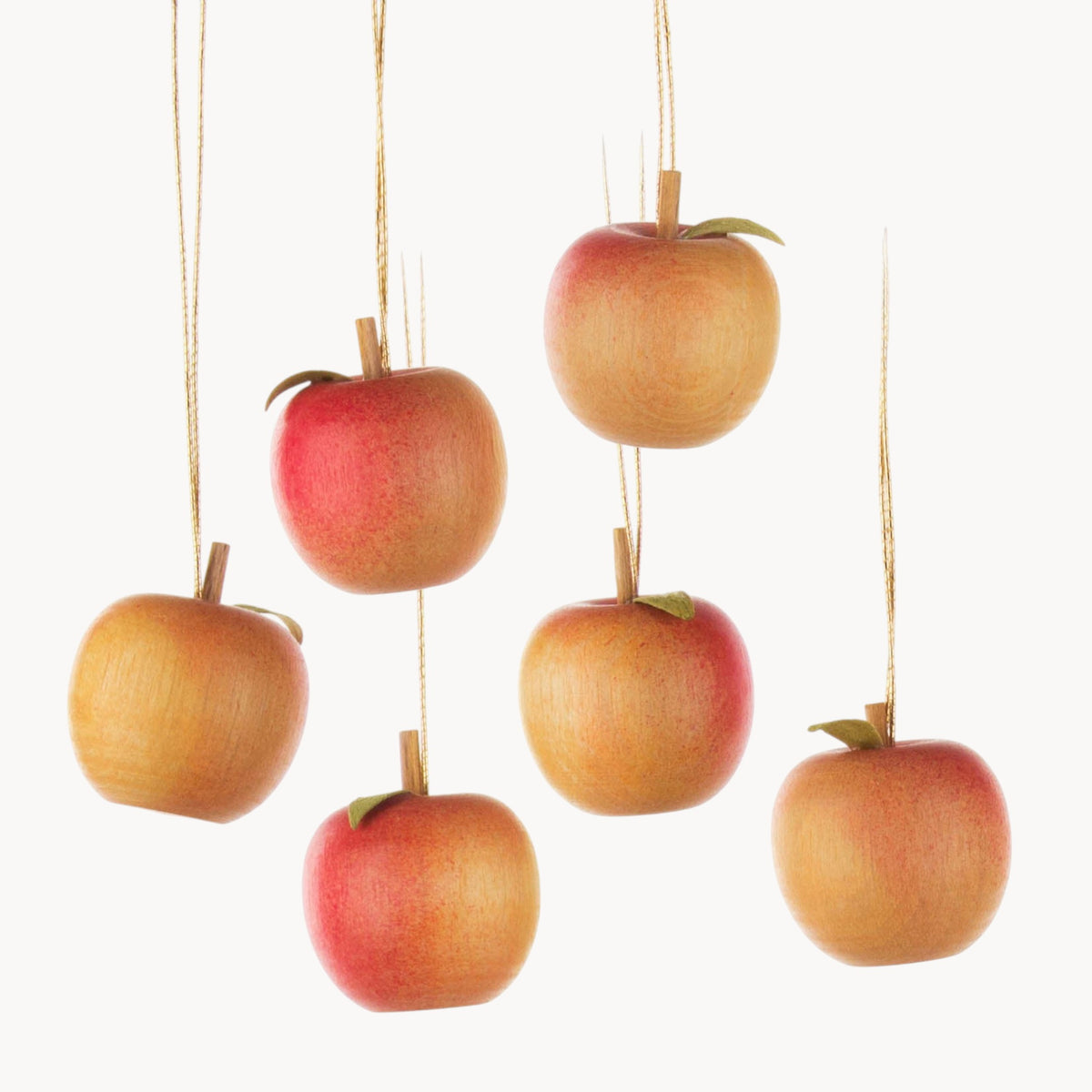 Gewürzhaus - Hanging Ornament, Apple (Set of 6)