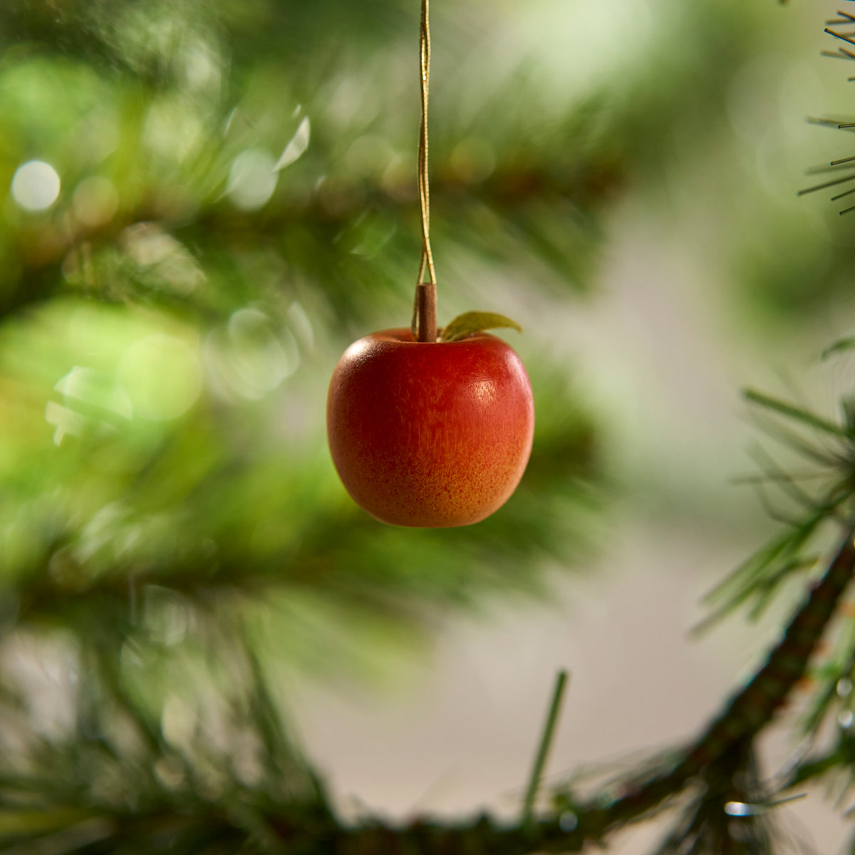 Hanging Ornament, Apple (Set of 6)