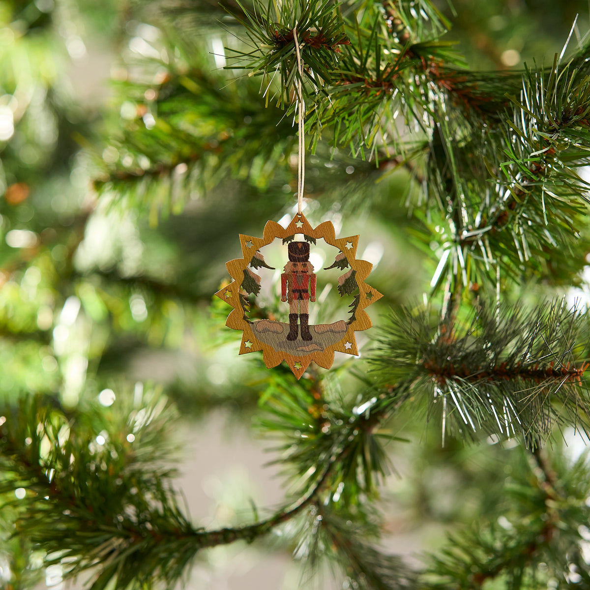 Gewürzhaus - Hanging Ornament, Nutcracker in Ring, Colour Lasercut (Set of 6)
