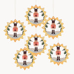 Gewürzhaus - Hanging Ornament, Nutcracker in Ring, Colour Lasercut (Set of 6)