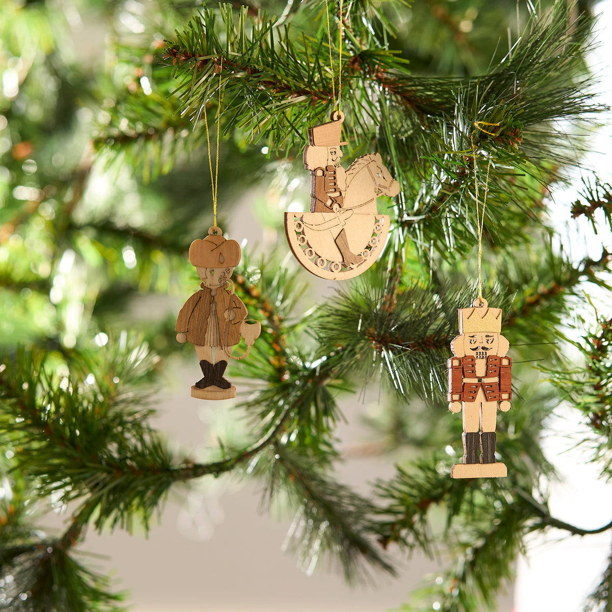 Gewürzhaus - Hanging Ornament, Nutcrackers, Smokermen & Horses, Colour Lasercut (Set of 6)