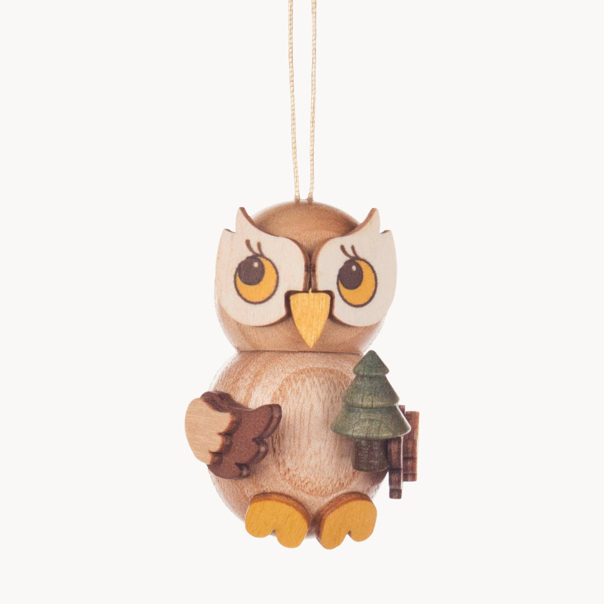Gewürzhaus - Hanging Ornament, Owl with Tree, Natural