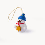Dregeno - Hanging Ornament, Snowman with Star, Multi Coloured