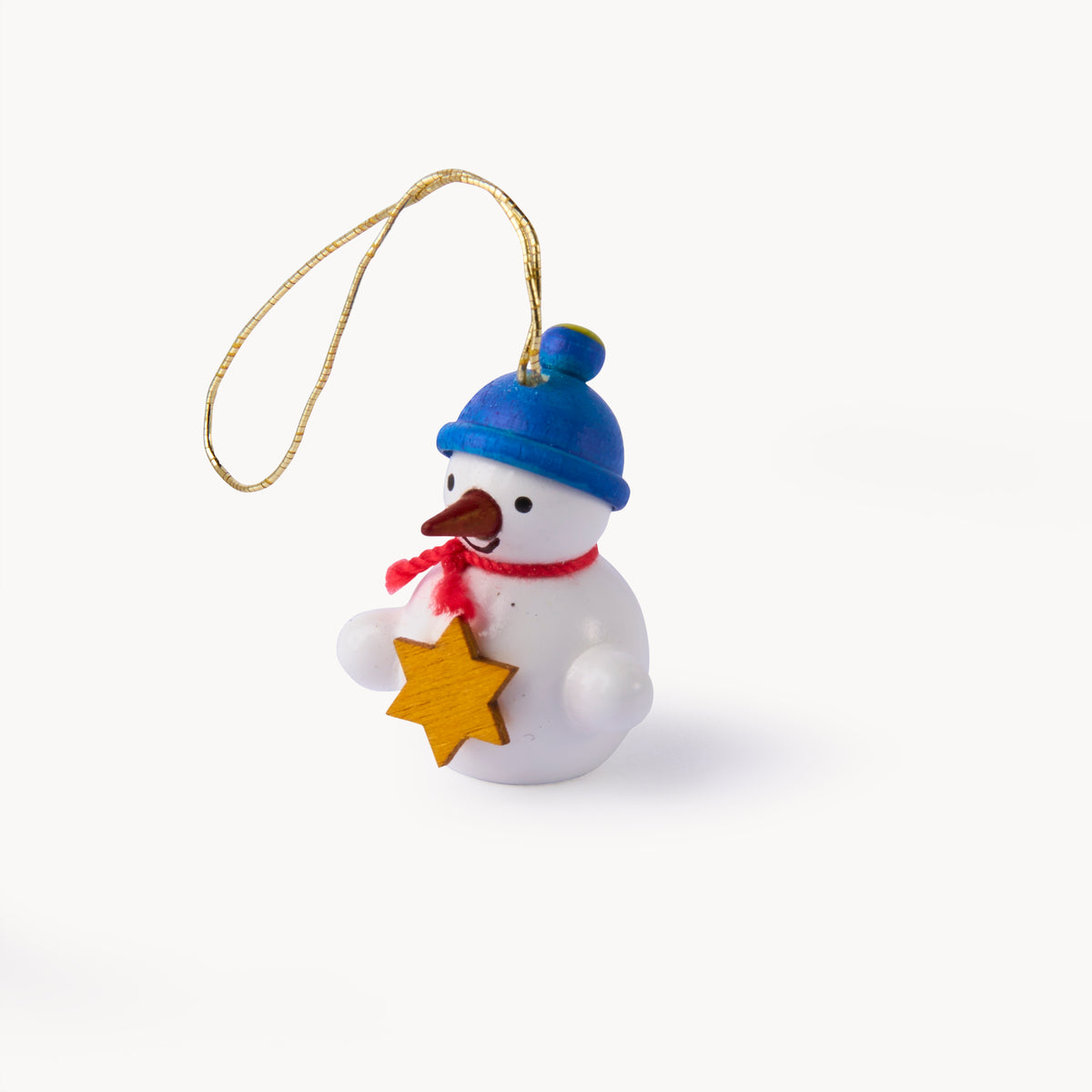 Dregeno - Hanging Ornament, Snowman with Star, Multi Coloured