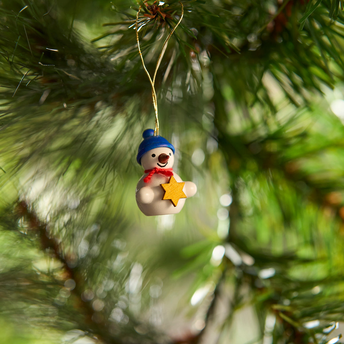 Hanging Ornament, Snowman with Star, Multi Coloured