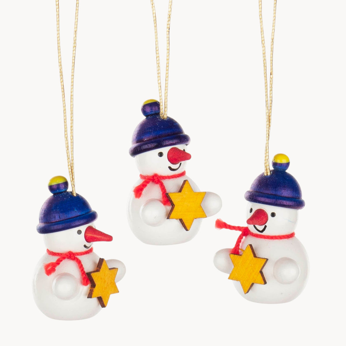 Gewürzhaus - Hanging Ornament, Snowman with Star, Multi Coloured